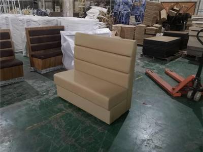 甜品店长条软包座椅定做,广州软体家具加工厂